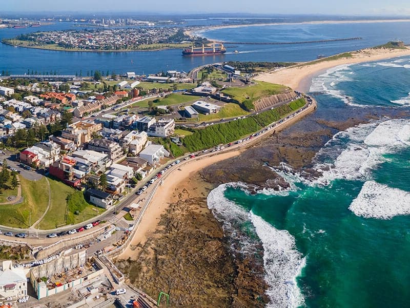 Aerial photograph of Newcastle